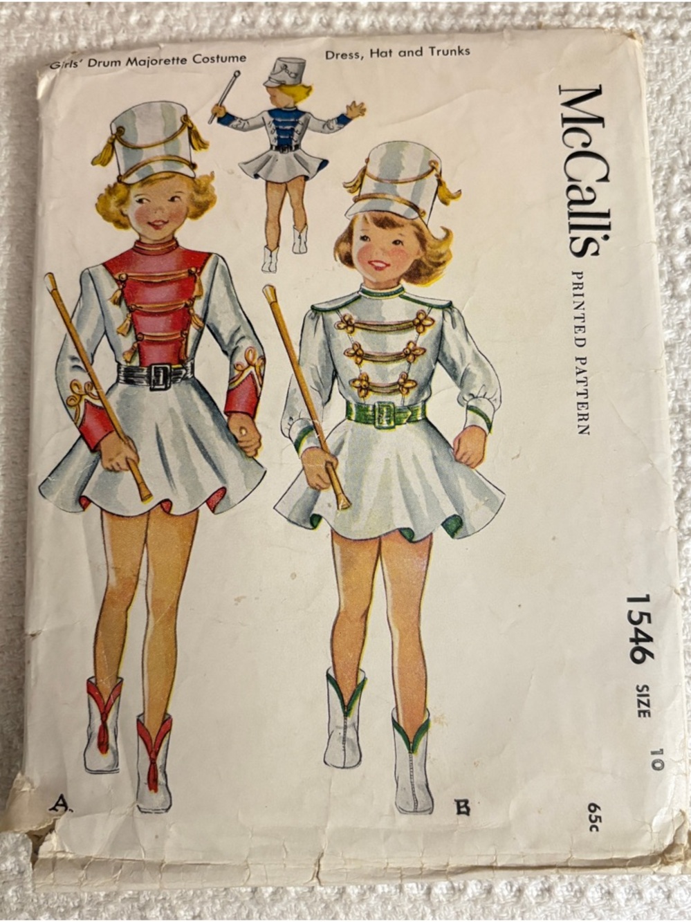 Vintage McCall’s Pattern 1546 for Girl’s Drum Majorette Costume